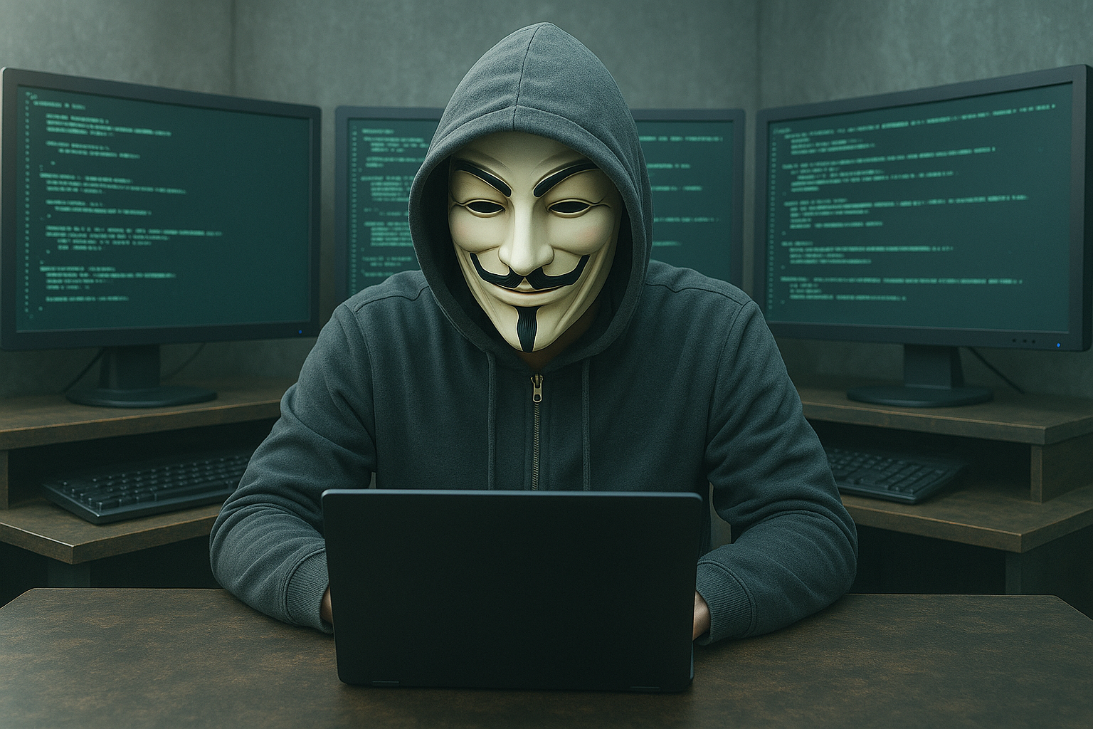 an evil hacker